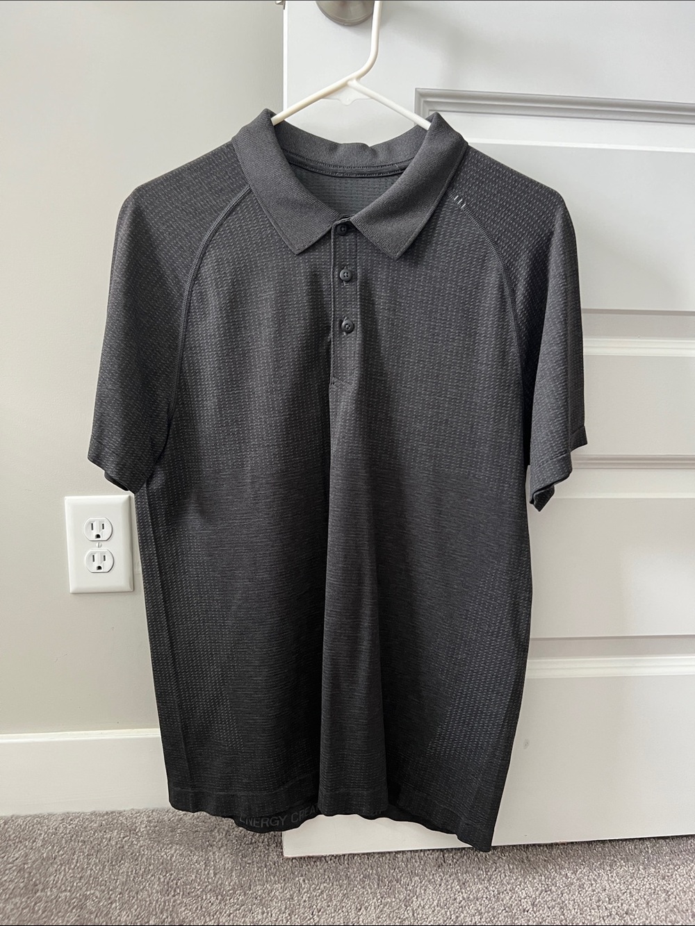 lululemon athletica Men's Dark Charcoal Performance Polo
